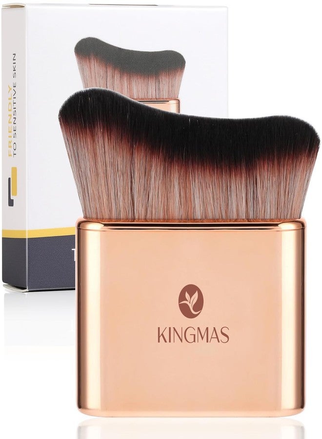 KINGMAS Self Tanner Brush - Kabuki Body Makeup Brush, Soft Vegan Tanning Brush for Foundation, Bronzer, Self Tan Back Applicator Body Face Blending Brush - Image 1